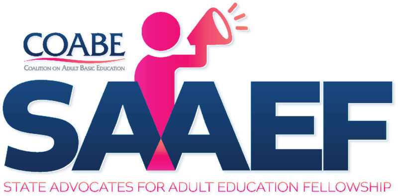 State Advocates for Adult Education Fellowship logo in partnership with COABE